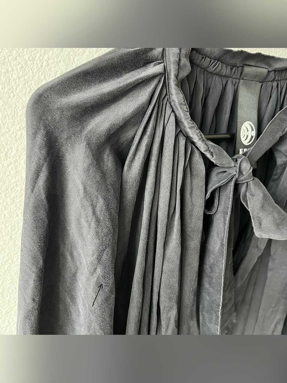 FW19: Alchemist Shirtdress in Silk Charmeuse (Limited Edition), Nuit, dark grey - Picture 6 of 13